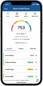 SavvyMoney credit monitoring