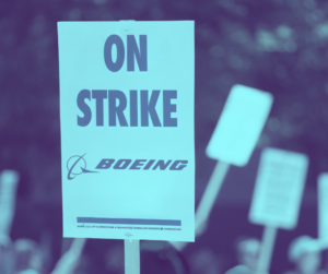 people on picket line